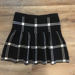 Black Plaid Mini Skirt
